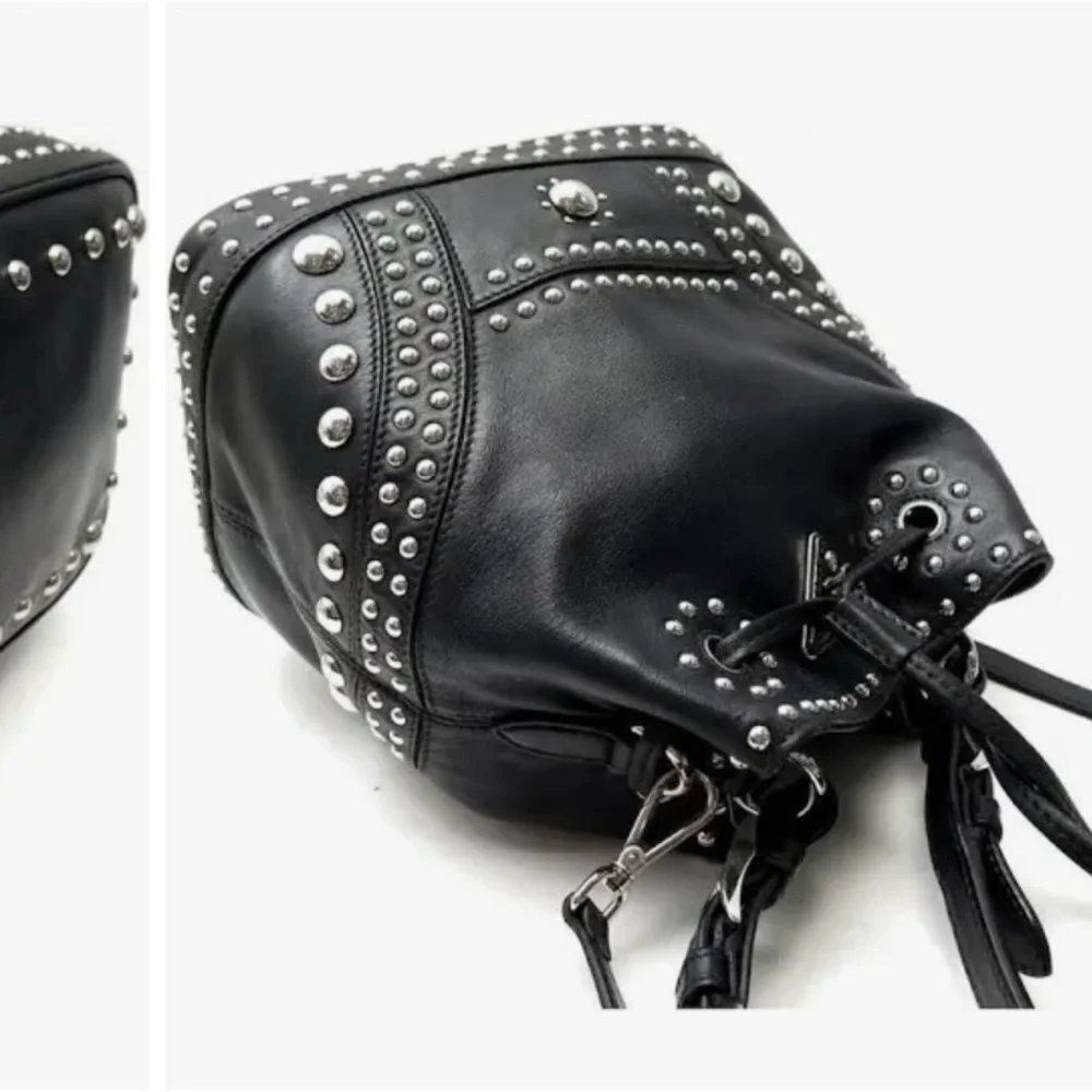 Prada Studded Calf Bucket Bag - Picture 11 of 16
